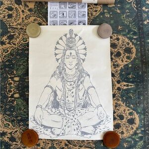 Shiva Wall Decal | Beautiful & Large | Meditation Art